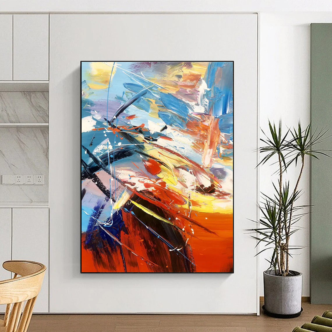 Cool Abstract Paintings Multicolor Dynamic Abstract Art PT404
