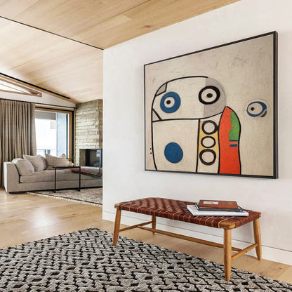 Handmade Art Colorful Geometric Abstract Character Art HPS163