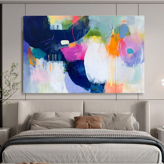 Large Painting In Living Room Multicolor Abstract Emotional Expression Art HPS315