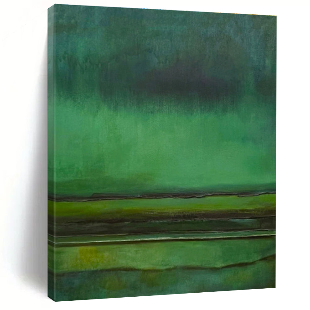 Cool Abstract Paintings Green Textured Abstract Landscape Art DPS463