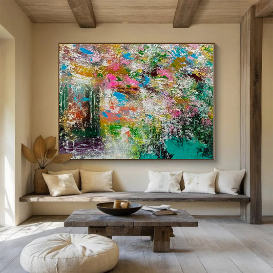 Modern Art Acrylic Colorful Abstract Floral Art HPS160