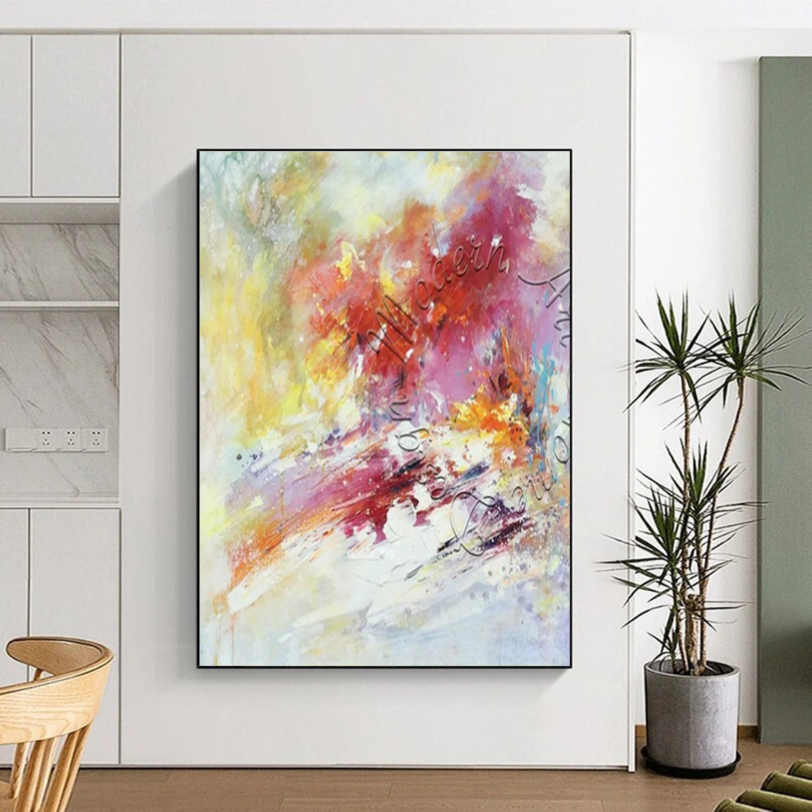 Modern Art Acrylic Vibrant Color Explosion Abstract Art PT620