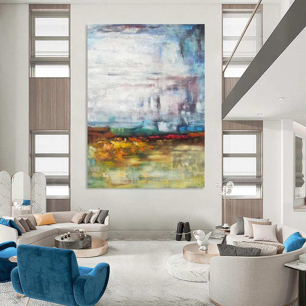 Paintings For House Multicolor Abstract Expressionist Landscape Art DPS465