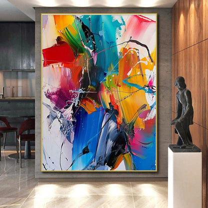 Large Size Multicolor Energetic Abstract Art PT365
