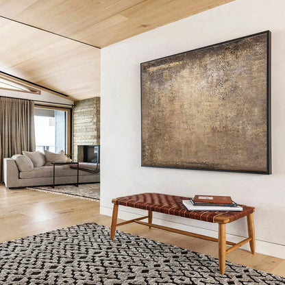 Paintings For House Brown Textured Minimalist Abstract Art HPS340