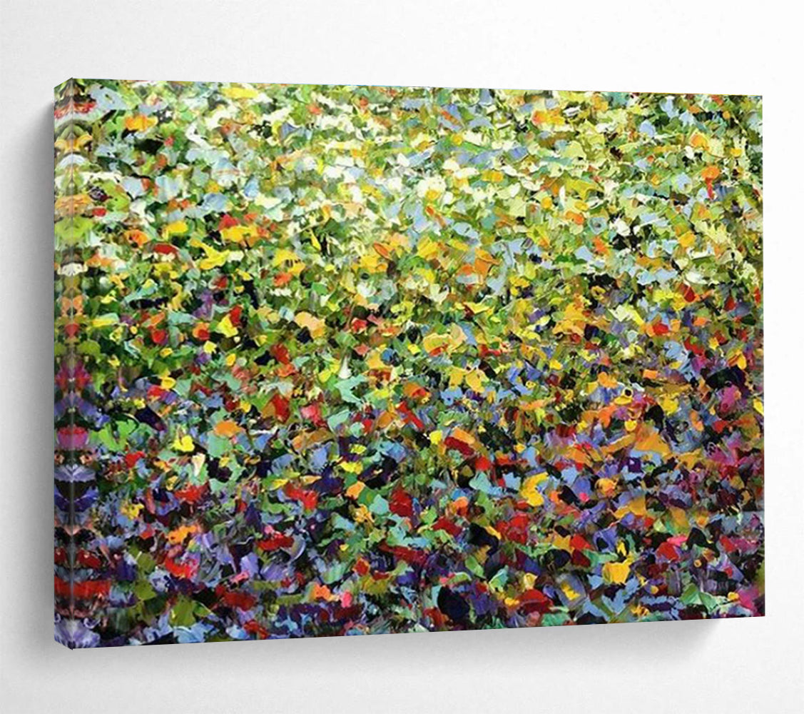 Huge Size Multicolor Abstract Impressionist Floral Art HPS413