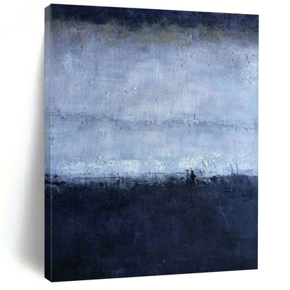 Minimalist Canvas Art Monochromatic Blue Gradient Abstract Painting PT612