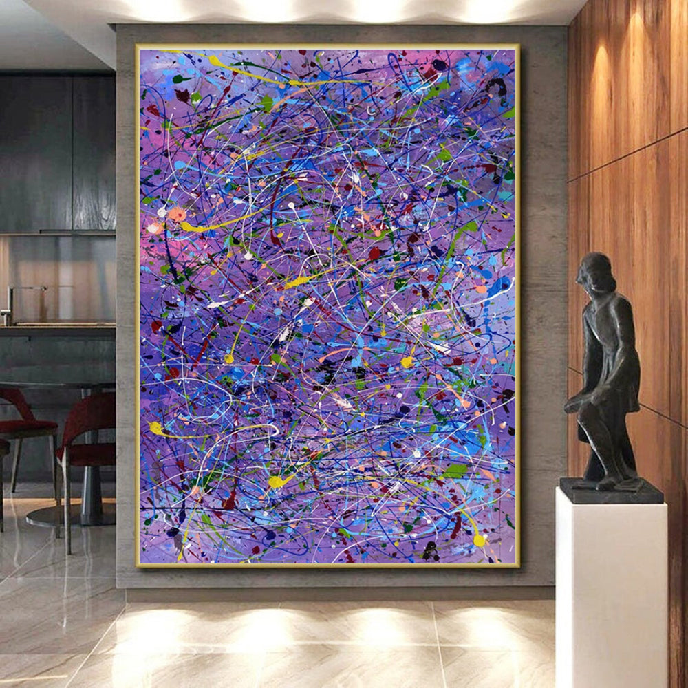 Unique Abstract Art Colorful Splatter Abstract Art PT751