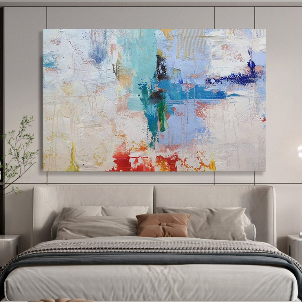 Hand-Painted Multicolor Abstract Expressionist Art HPS401