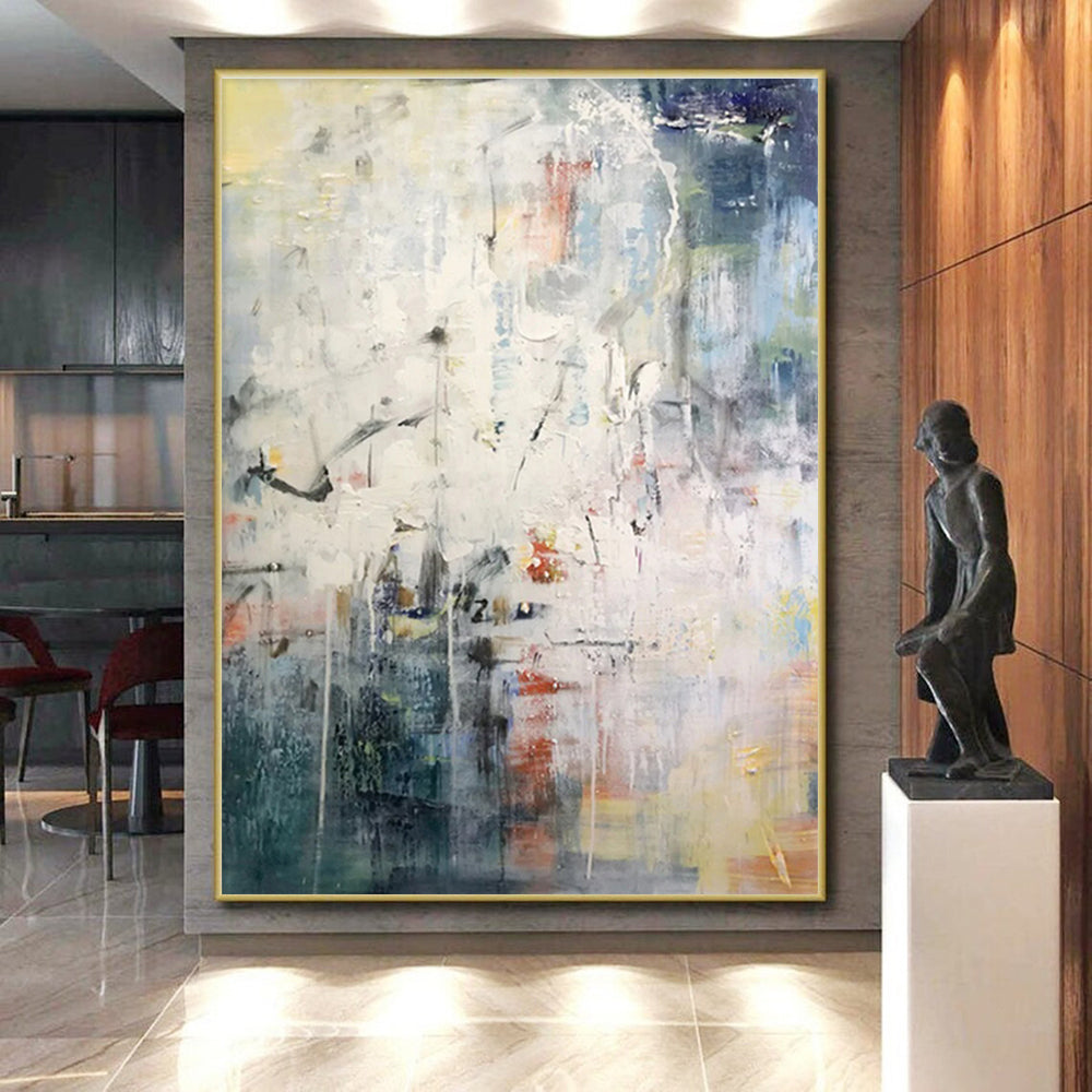 Large Size Multicolor Textured Abstract Art PT393