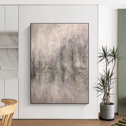 Large Size Gray Textured Abstract Art with Subtle Depth, Acrylic Modern Art Painting PT308