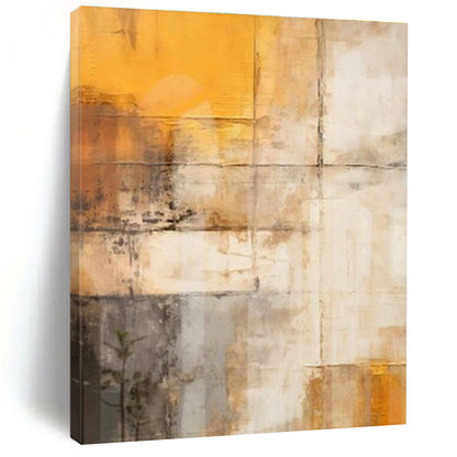 Acrylic Modern Art Paintings Orange, Gray, and White Abstract Art PT670