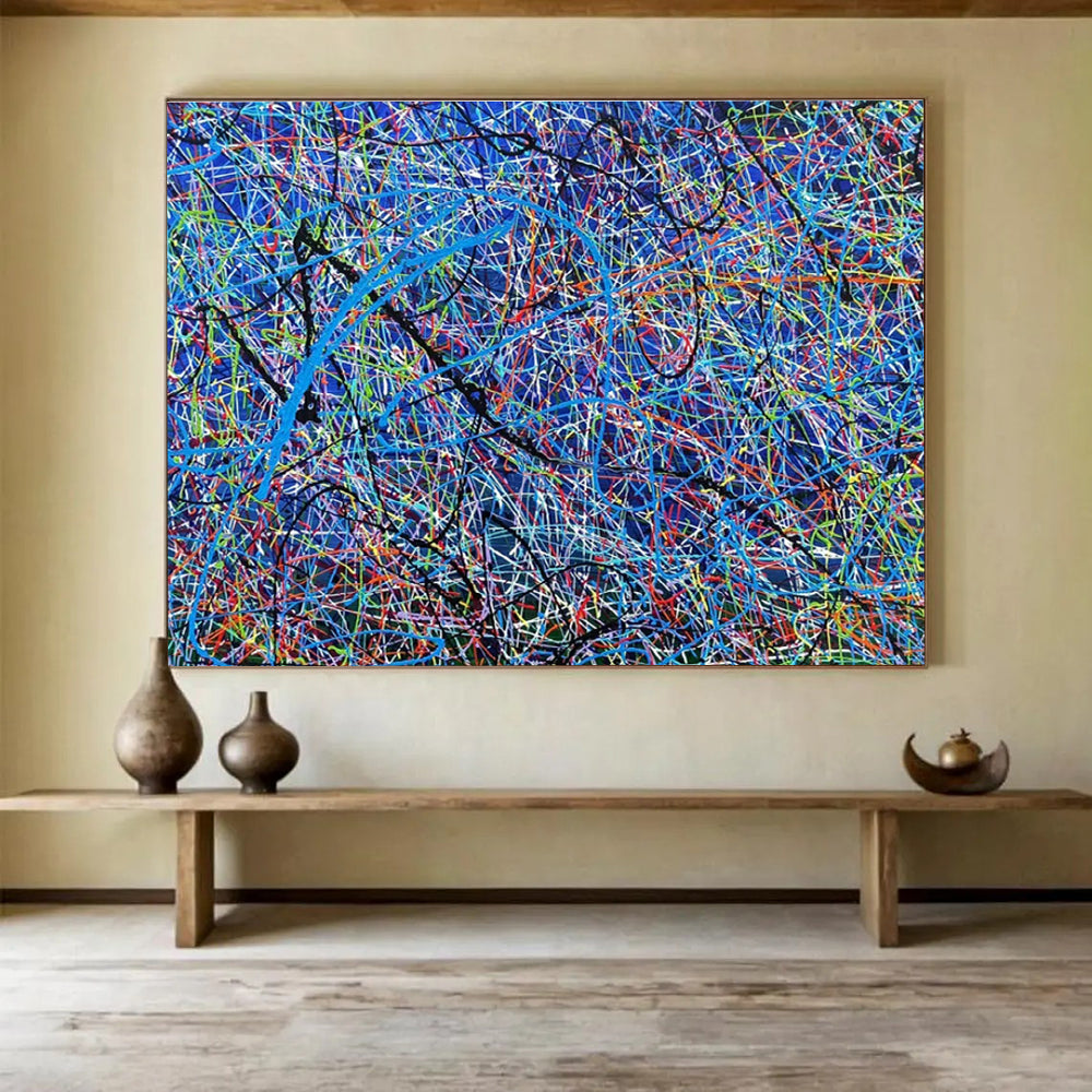 Cool Abstract Paintings Multicolor Splatter Abstract Expressionist Art HPS398