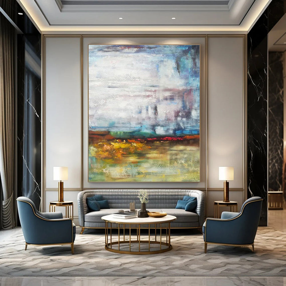 Paintings For House Multicolor Abstract Expressionist Landscape Art DPS465