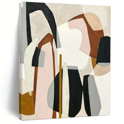 Unique Abstract Art Multicolor Geometric Abstract Collage, Acrylic Modern Art Paintings PT551