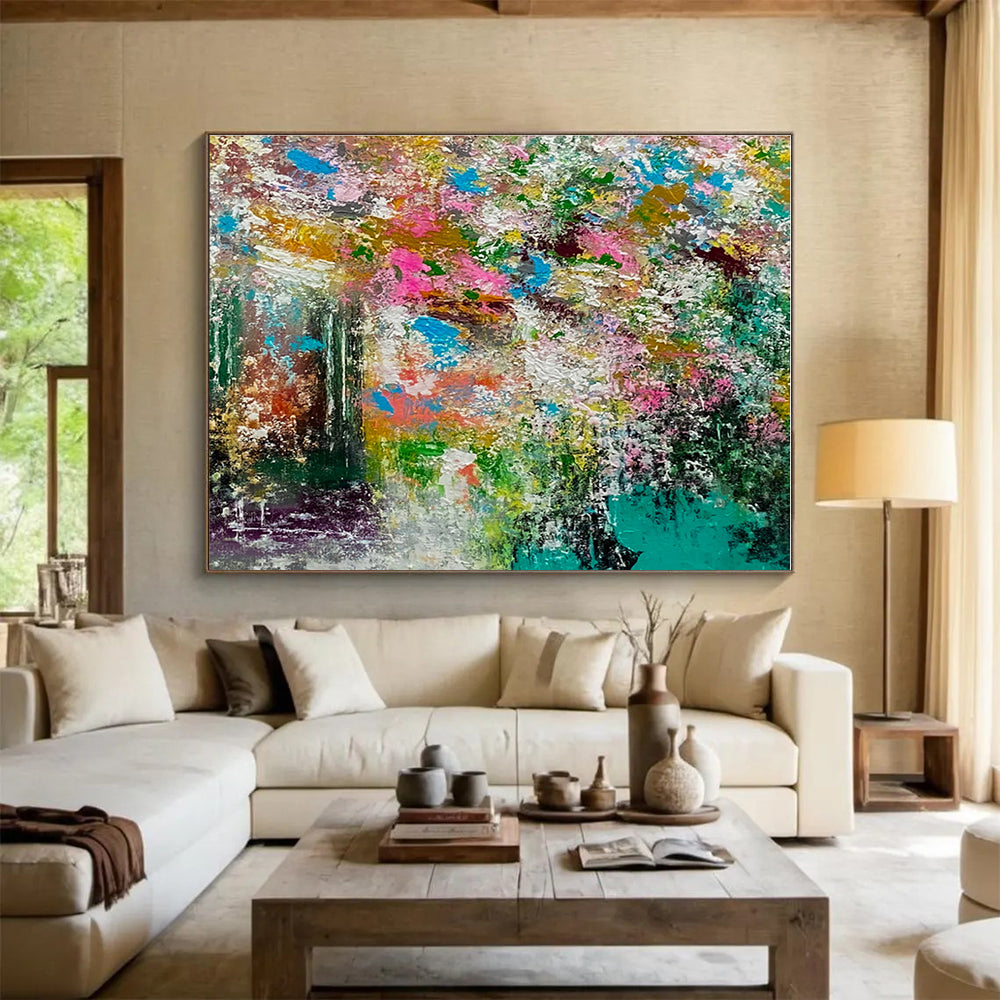 Modern Art Acrylic Colorful Abstract Floral Art HPS160