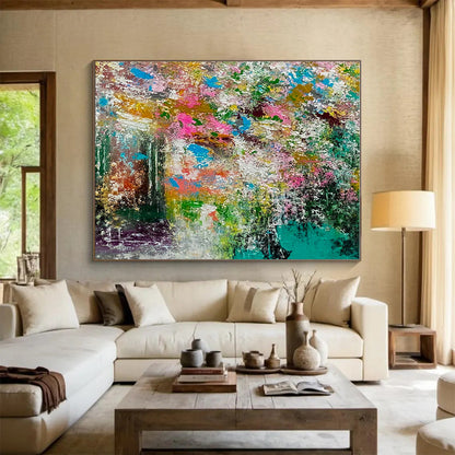 Modern Art Acrylic Colorful Abstract Floral Art HPS160