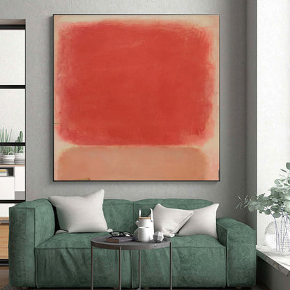 Minimalist Canvas Art - Red & Pink Monochrome Abstract Art with Soft Gradients PT610