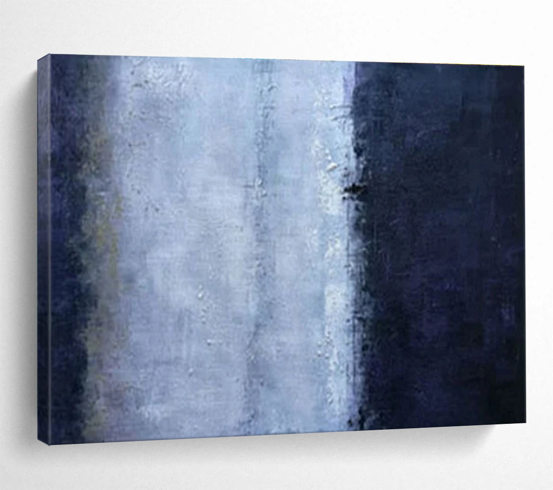 Large Contemporary Wall Art Blue and Gray Abstract Minimalist Art HPS366