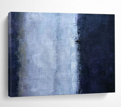 Large Contemporary Wall Art Blue and Gray Abstract Minimalist Art HPS366