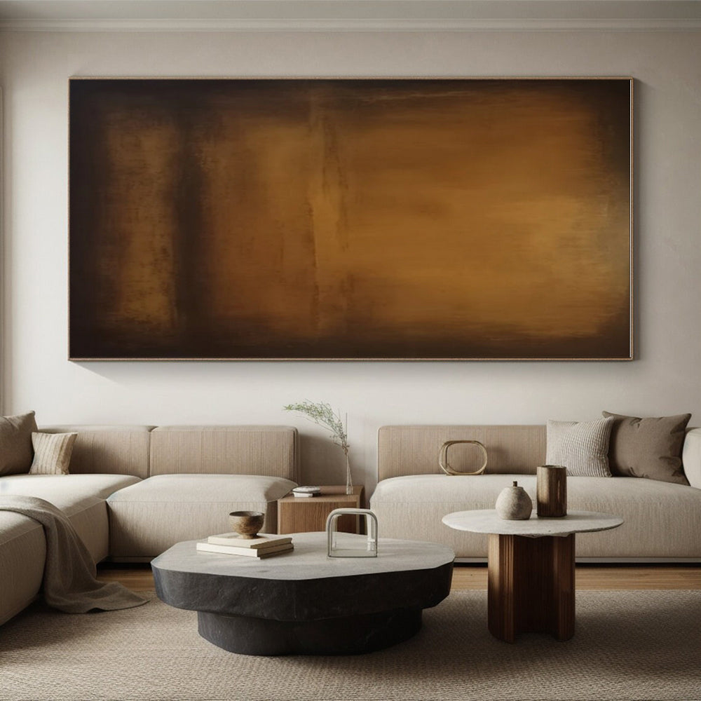 Large Size Brown Abstract Gradient Painting PT269