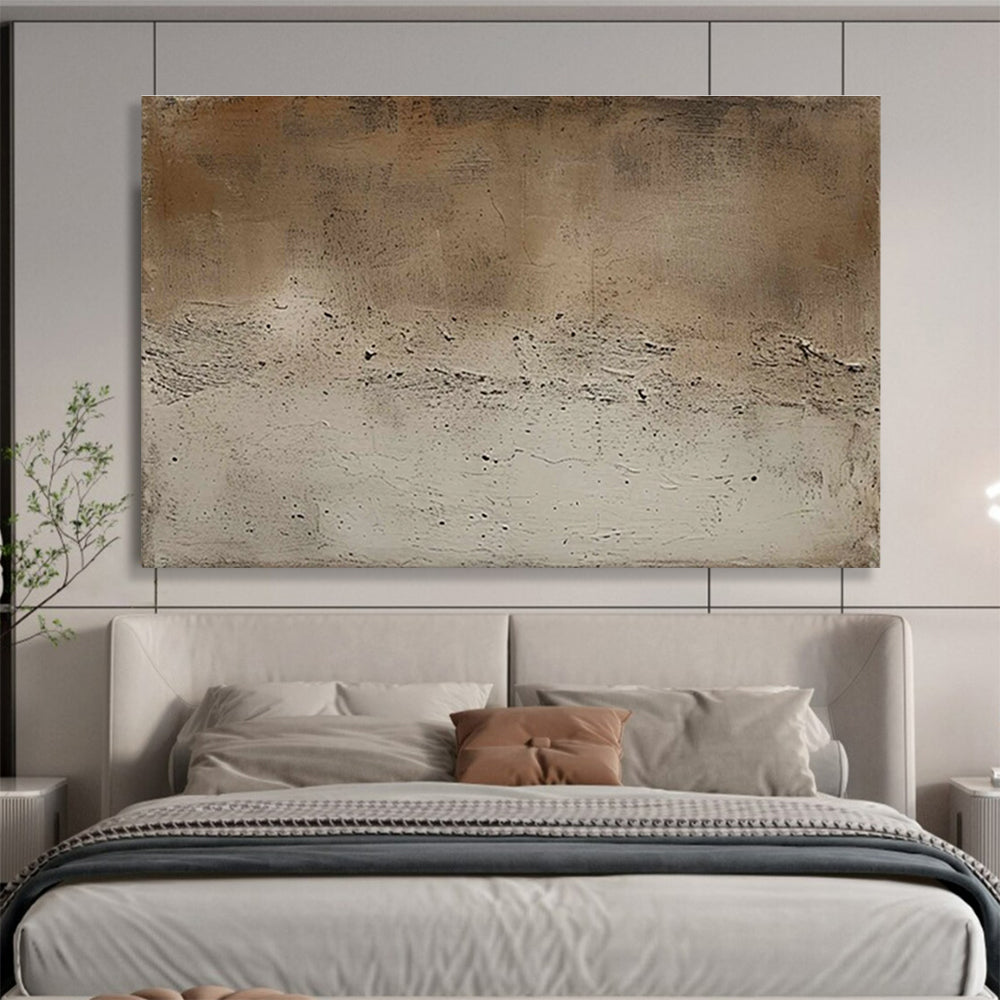 Acrylic Modern Art Paintings Beige & Gray Textured Abstract Art HPS227