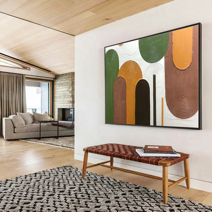 Acrylic Modern Art Paintings Earthy Tones Textured Abstract Painting On Canvas HPS118