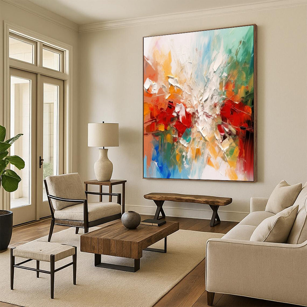 Modern Art Acrylic Colorful Abstract Explosion Painting DPS445