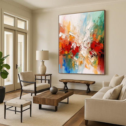 Modern Art Acrylic Colorful Abstract Explosion Painting DPS445