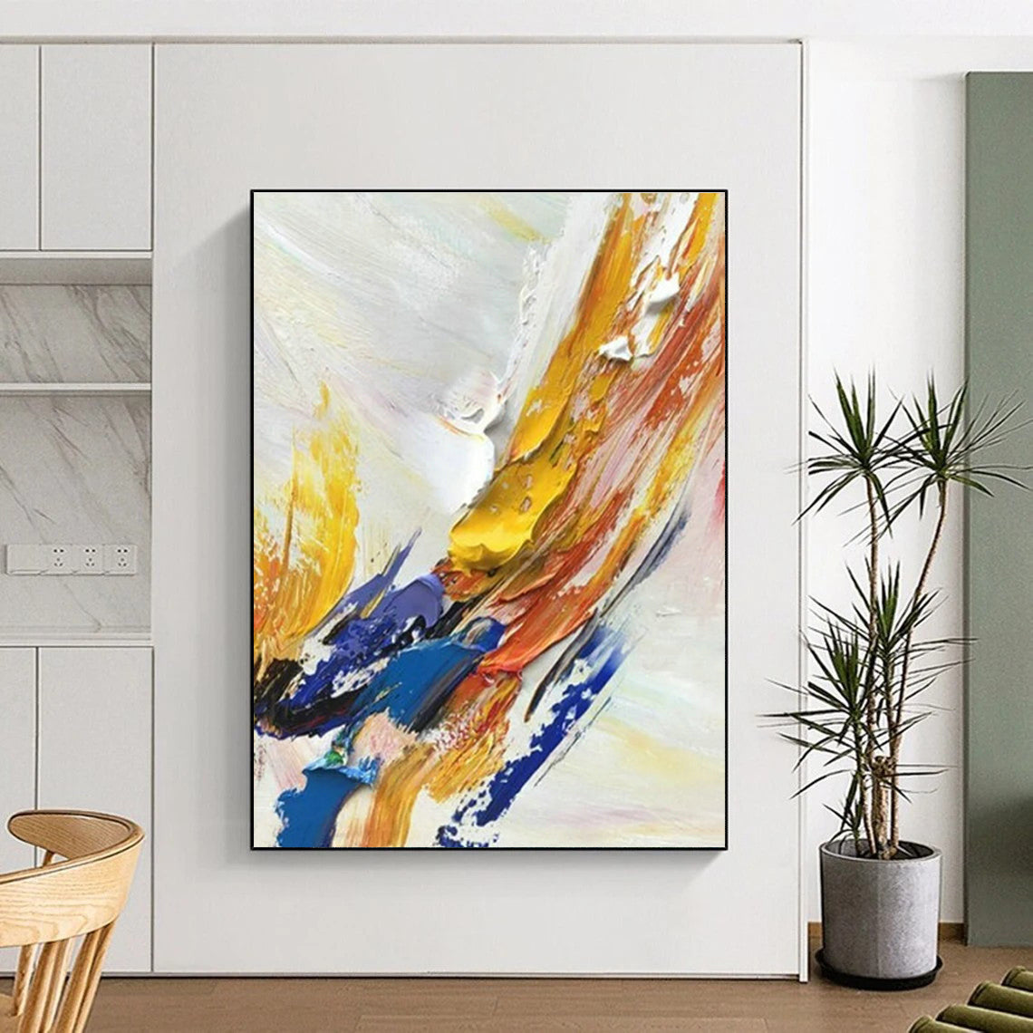 Large Size Colorful Impasto Abstract Expression, Acrylic Modern Art Paintings PT520