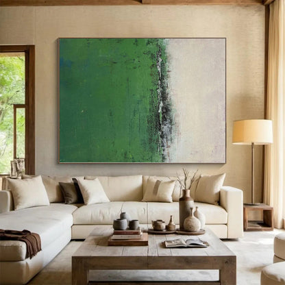 Acrylic Modern Art Paintings Green Textured Landscape Abstract Painting On Canvas PT046
