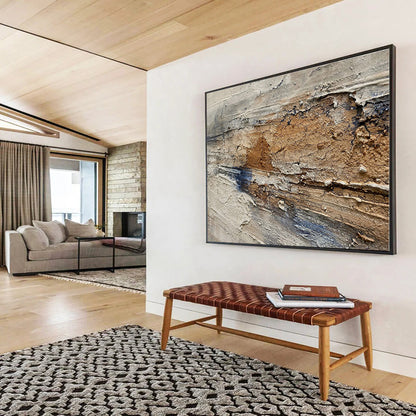 Acrylic Modern Art Textured Earthy Tones Abstract On Canvas HPS027