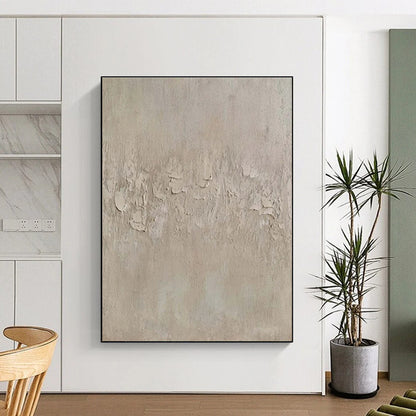 Minimalist Canvas Art Beige Textured Abstract Art PT784