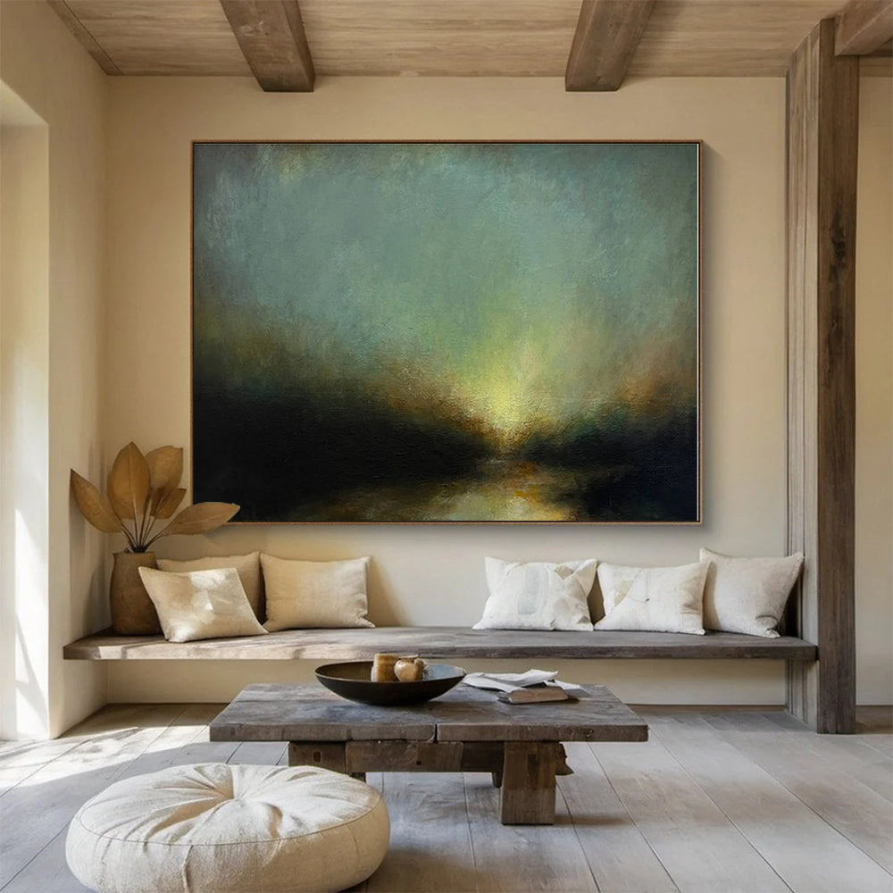 Unique Abstract Art Misty Landscape Abstract Painting On Canvas HPS139