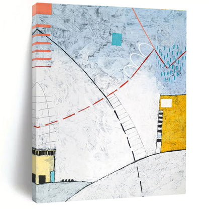 Hand Painting Multicolor Geometric Abstract Art PT821