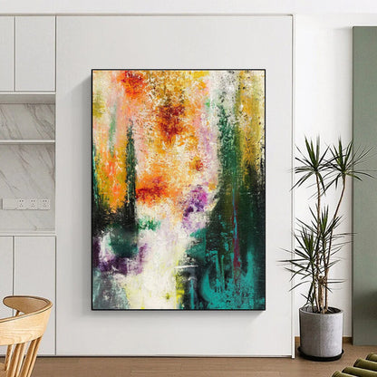 Large Size Multicolor Abstract Expressionist Art DPS459