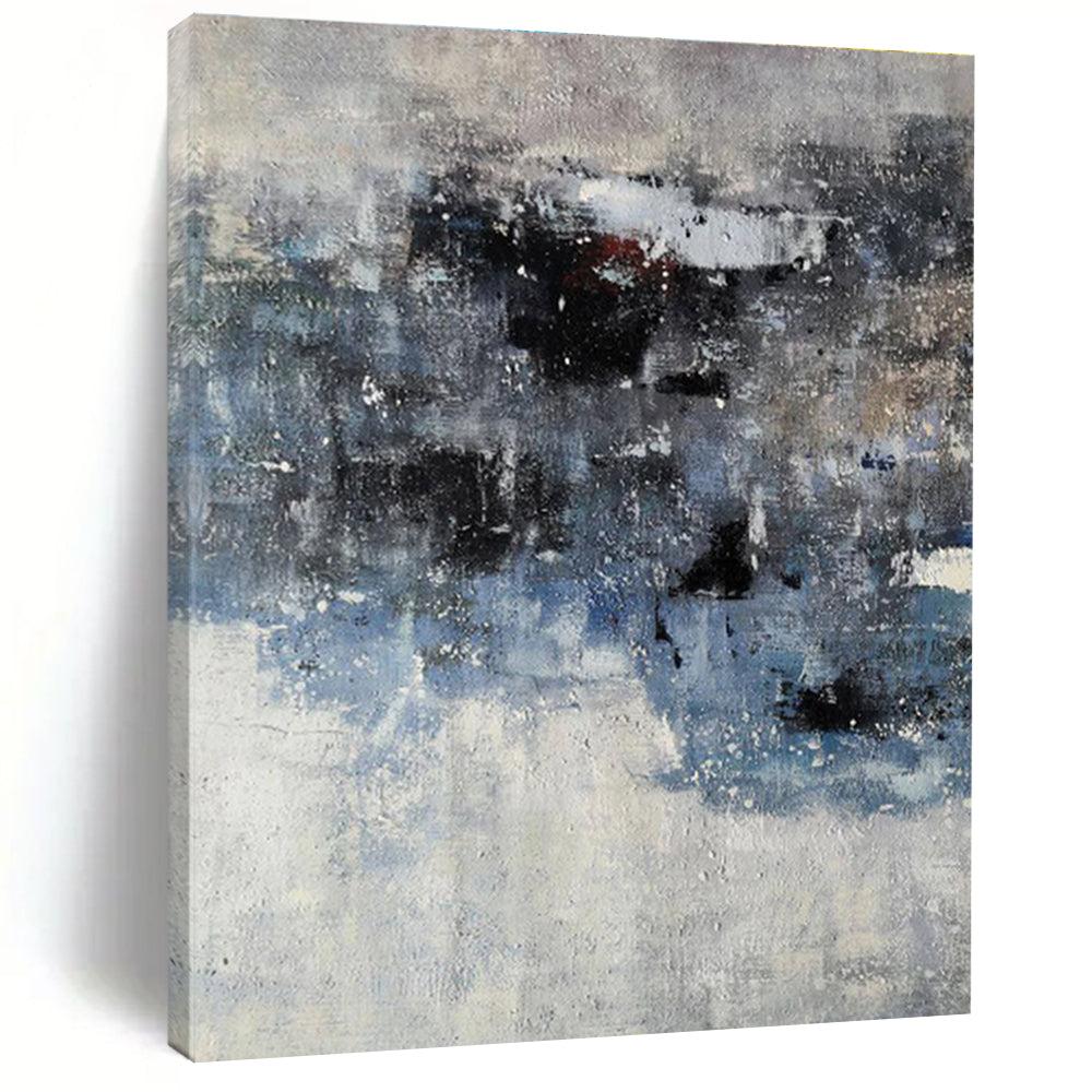 Acrylic Modern Art Paintings Blue Gray White Abstract Art PT419