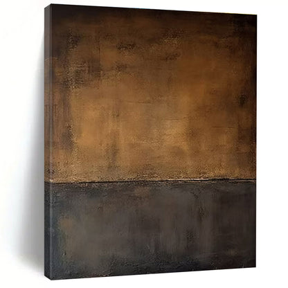 Minimalist Canvas Art Brown and Black Textured Abstract Art PT758