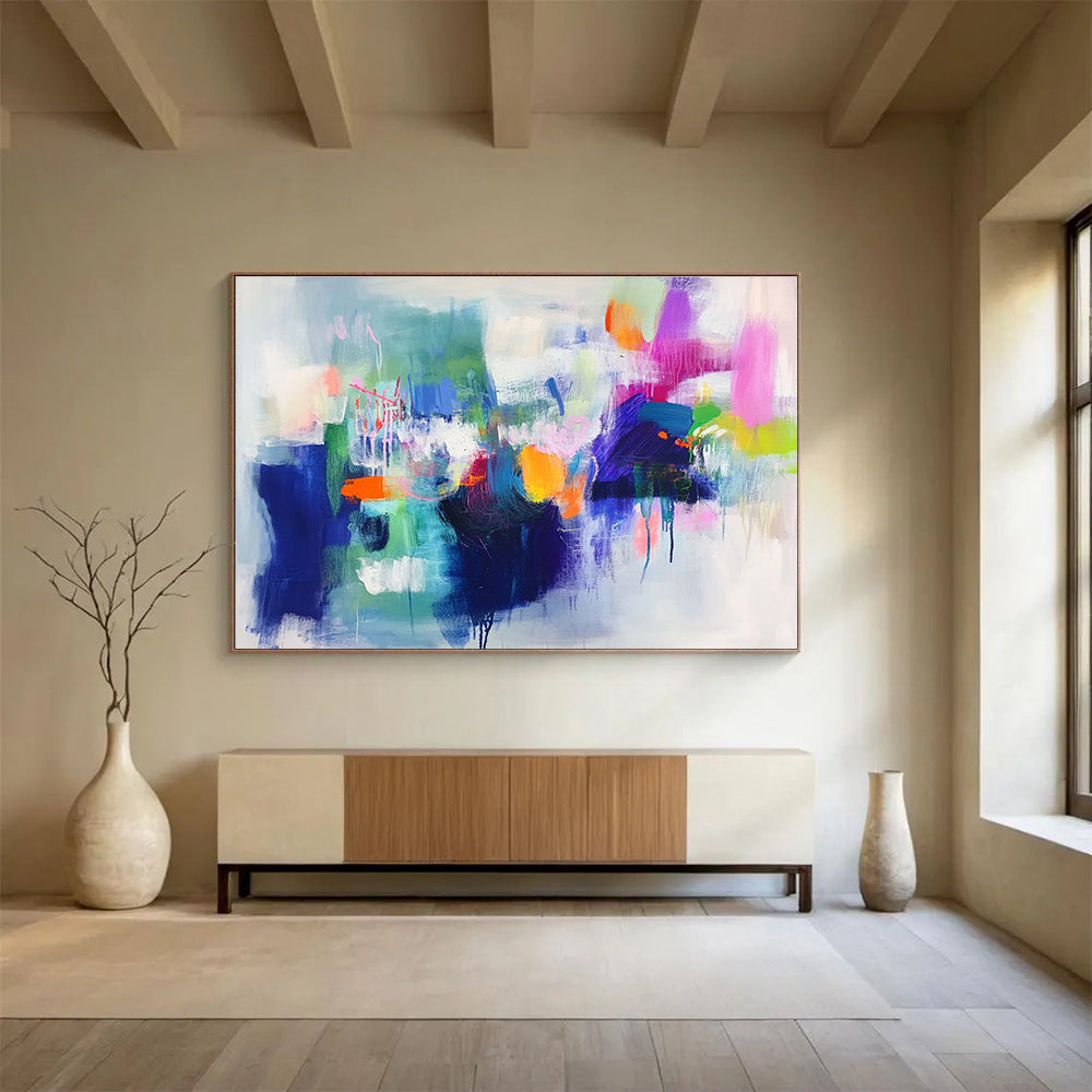 Large Size Colorful Abstract Urban Energy Acrylic Modern Art Painting HPS314
