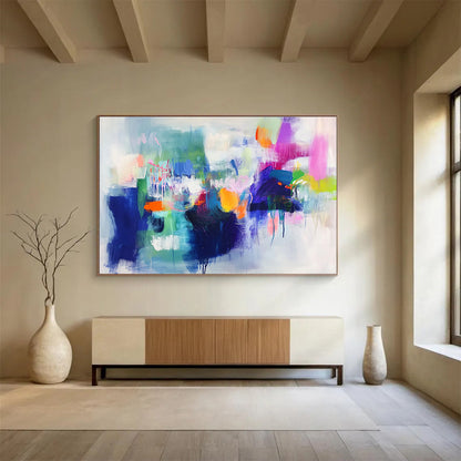 Large Size Colorful Abstract Urban Energy Acrylic Modern Art Painting HPS314