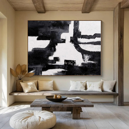 Cool Abstract Paintings Monochrome Architectural Abstract On Canvas HPS015