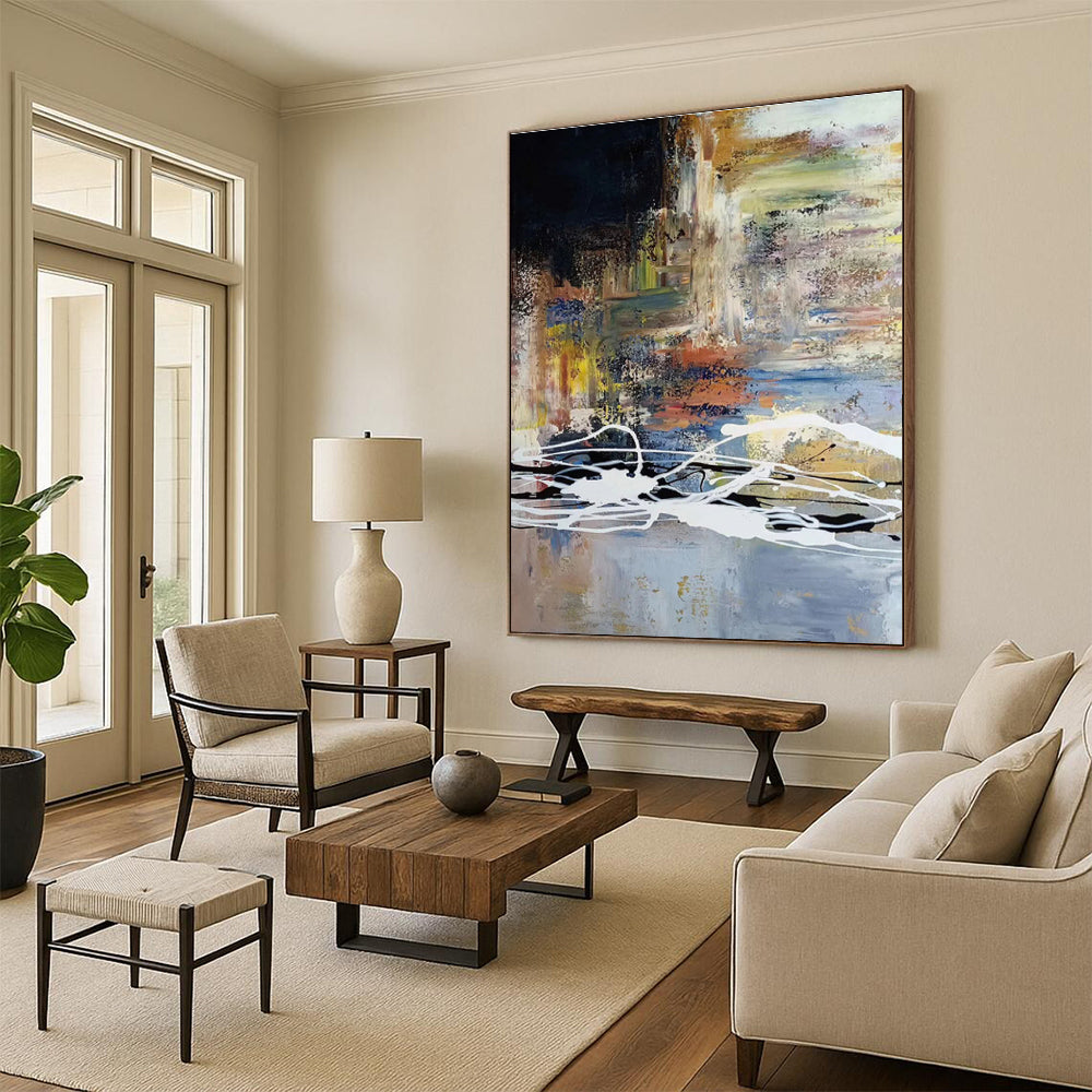 Cool Abstract Paintings Multicolor Dynamic Abstract Art PT414