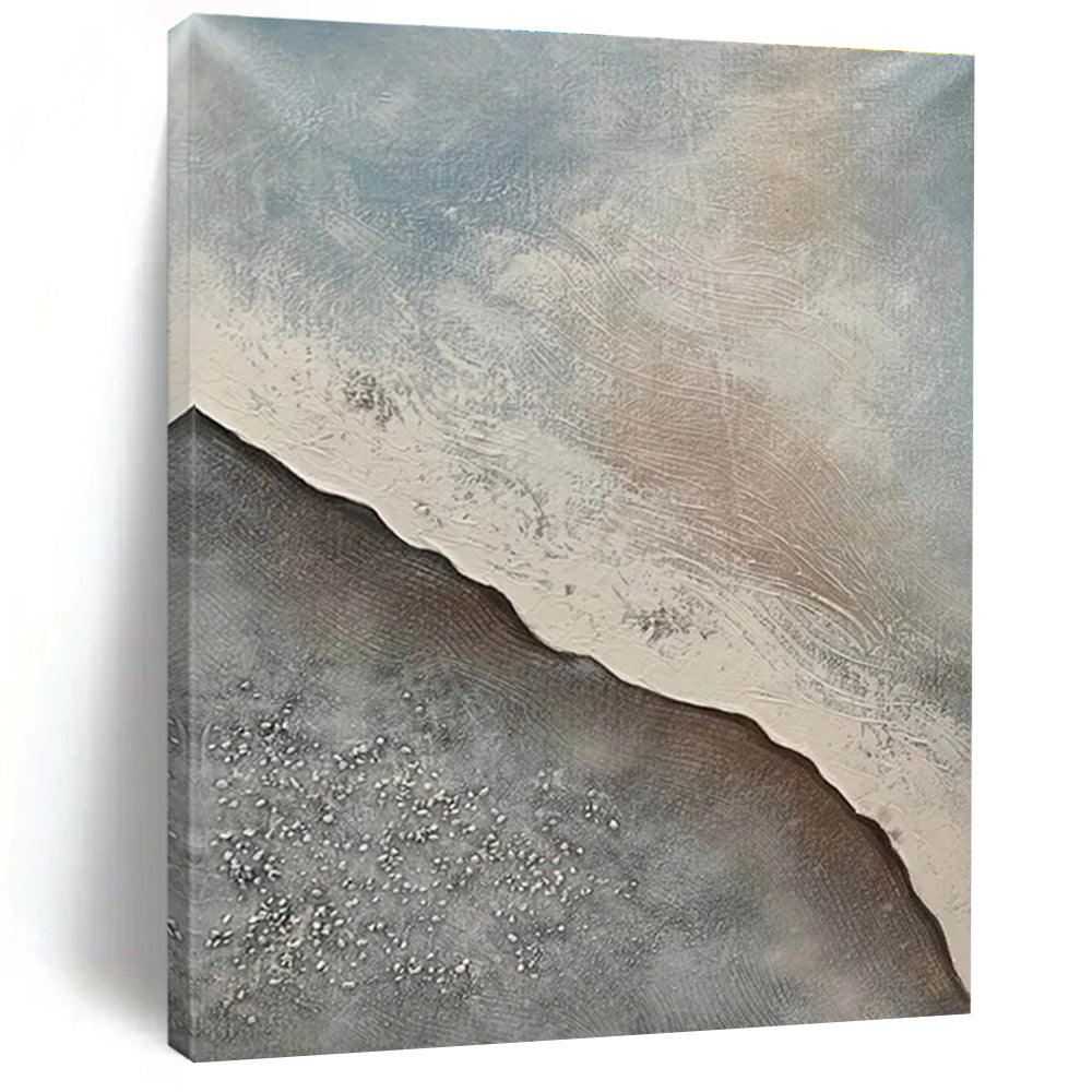 Oversized Abstract Wall Art Gray Beige Textured Abstract Art PT408