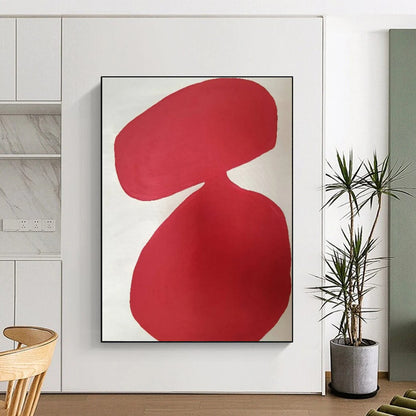 Unique Abstract Art Red Organic Shapes Abstract Art PT644