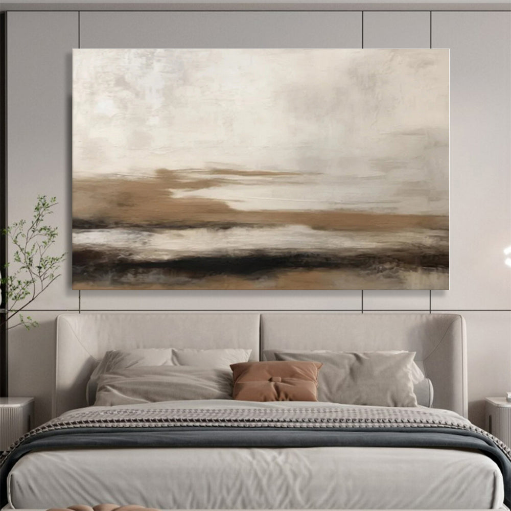 Handmade Art Neutral Tones Landscape Abstract Painting On Canvas HPS088