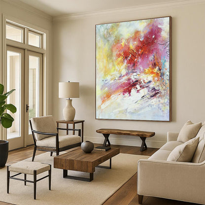 Modern Art Acrylic Vibrant Color Explosion Abstract Art PT620
