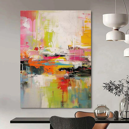 Oversized Abstract Wall Art Multicolor Abstract Expressionist Art DPS482