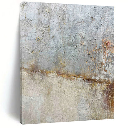 Large Painting In Living Room Gray & Brown Textured Abstract Painting On Canvas PT080