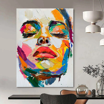 Unique Abstract Art Colorful Portrait Abstract Face Painting DPS447