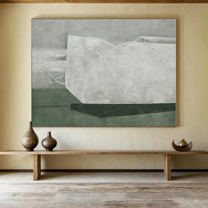 Unique Abstract Art Gray & White Minimalist Abstract Painting On Canvas HPS123